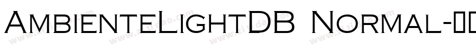 AmbienteLightDB Normal字体转换